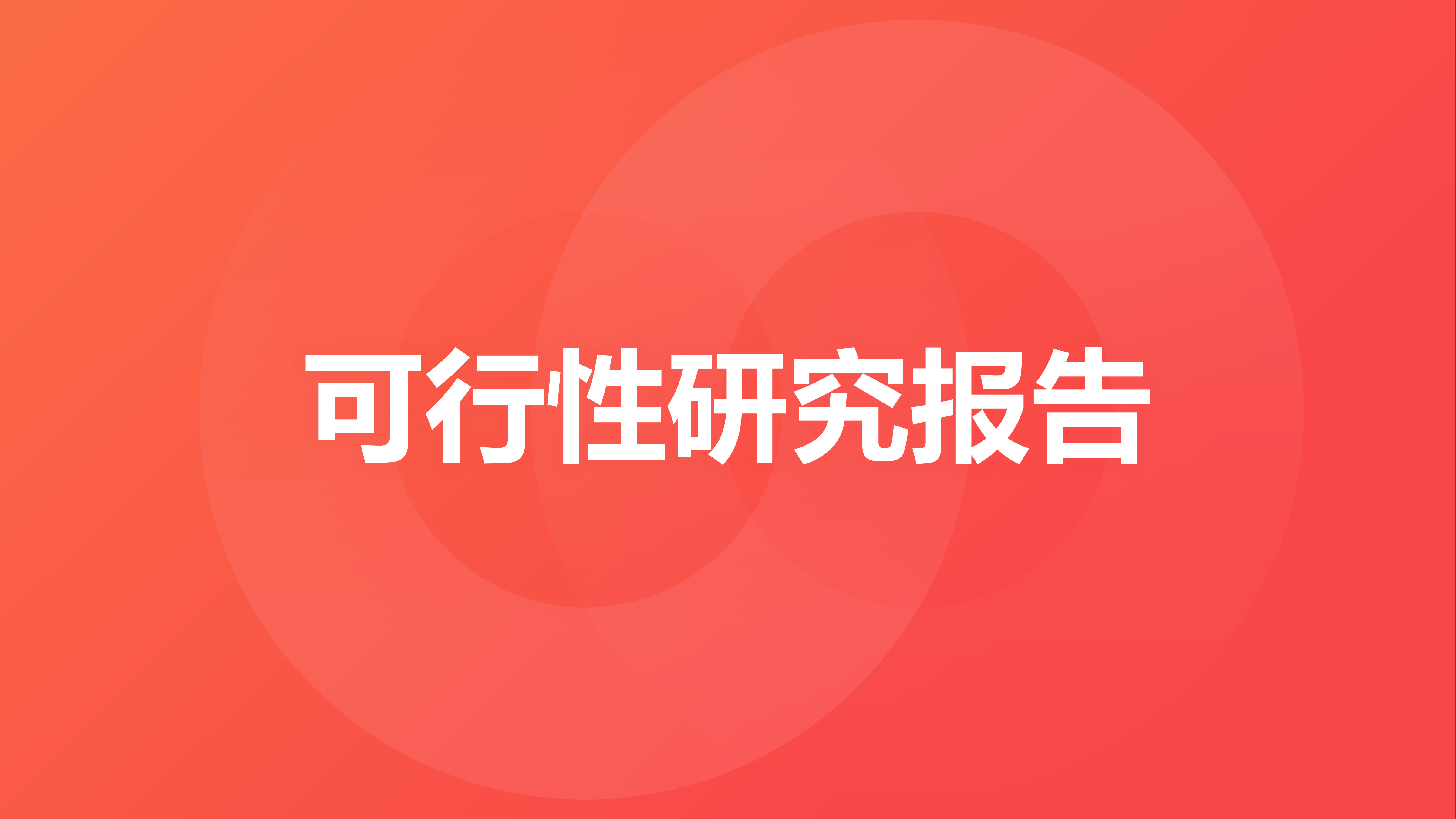 可行性研究报告